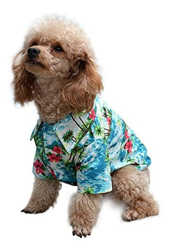 Expawlorer Hawaiano Camisa Tipo Polo De Mascota Lindo Para P