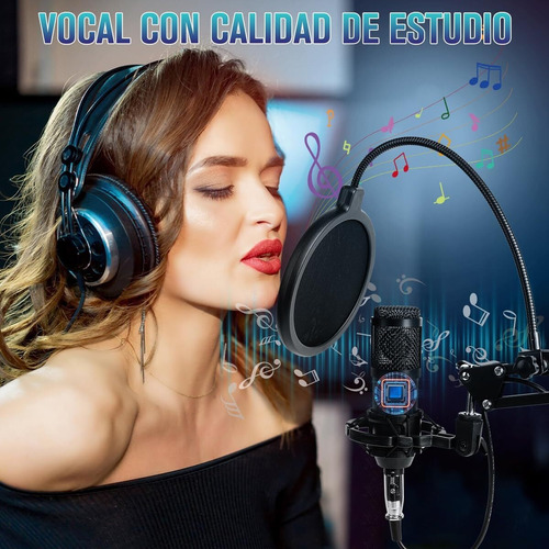 Kit De Micrófono De Condensador V8 Para Streaming, Paquete