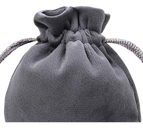 Bolsa Organizadora De Joias Com Cinza Escuro 7,5x9,5cm