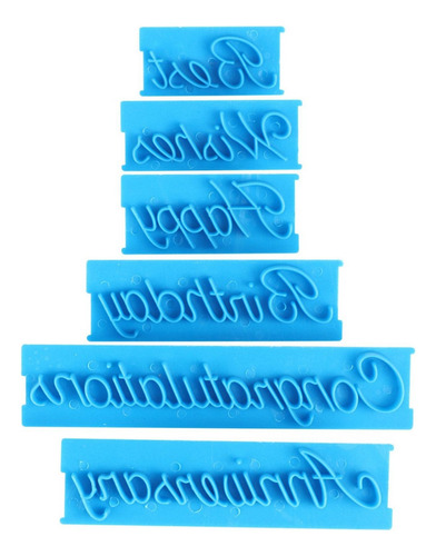 Juego De 3 Moldes De Impresión A Mano Letra Pastel Estampado