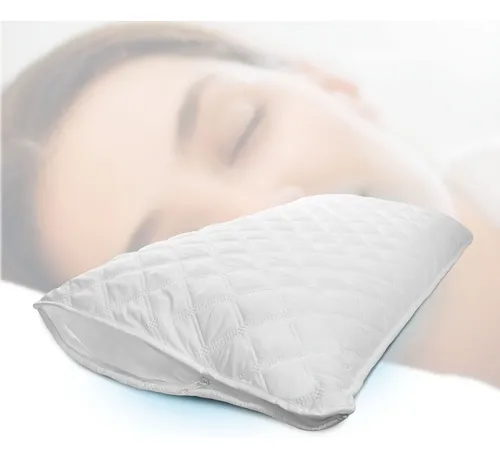 Almohada Larga Ultrasonido Fibra Silicon Con Protector 50x90