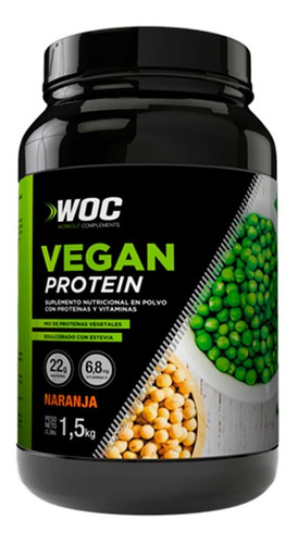 Vegan Protein Naranja Woc  1,5 Kgs