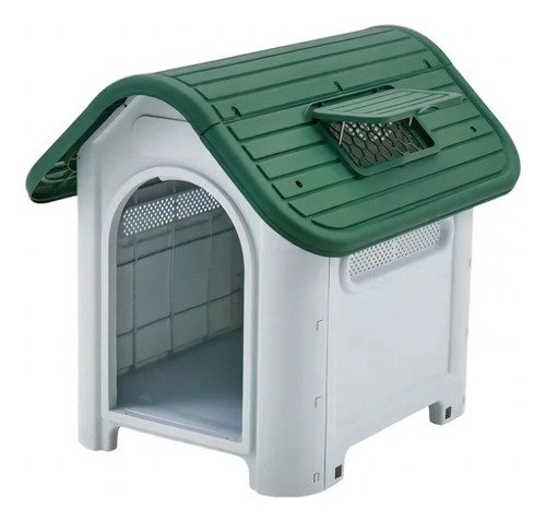 Casa Para Perro Mediano Térmica Plástico Resistente - 85cm Color Verde
