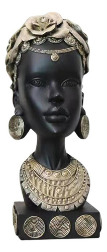 Estatua Decorativa De Cabeza De Mujer Africana, Escultura