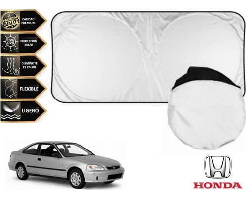 Sunshade Cubresol Con Ventosas Honda Civic Coupe 2002