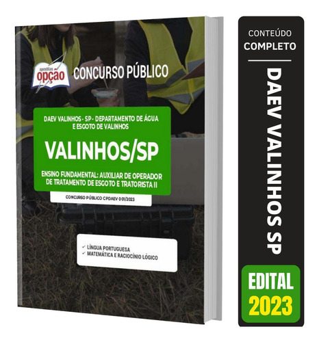 Apostila Concurso Daev Valinhos Sp - Ensino Fundamental