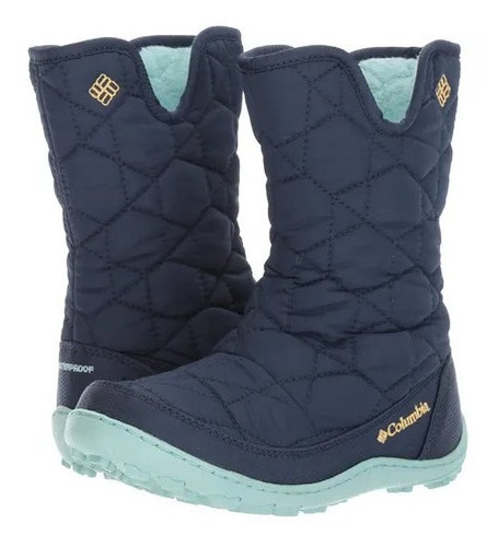 Bota De Invierno Azul Nieve Frio Ciudad Columbia Minx Slip