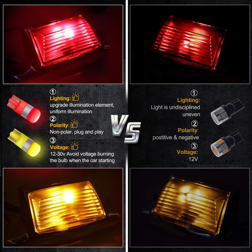 Puntas De Guardabarros Delantero Trasero Con Luces Led Compa