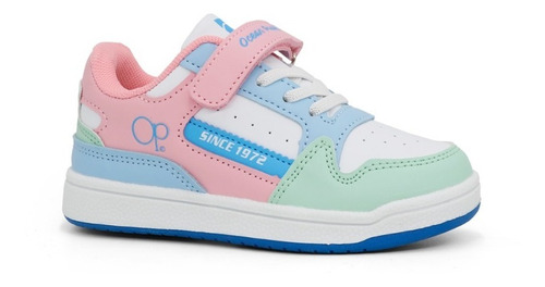 Zapatilla Casual De Dama Badul-m22 Mint/white/pink