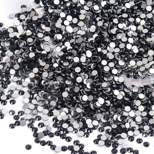 5pack X 1440 Pedreria Cristal Para Uñas Decoración Ss10-12 Color Negro X 5pack Ss10-2.7mm-2.9mm