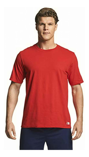 Russell Athletic Men's Essenital Short Sleeve Tee, Rojo True
