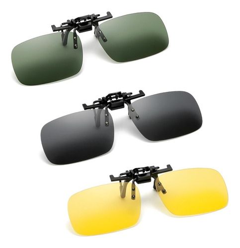 3pcs Gafas De Sol Con Clip,gafas Graduadas Uv