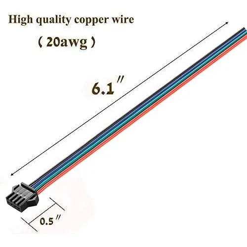 Conector Jst Sm De 4 Pines, Conector De Tira De Led, Ad...