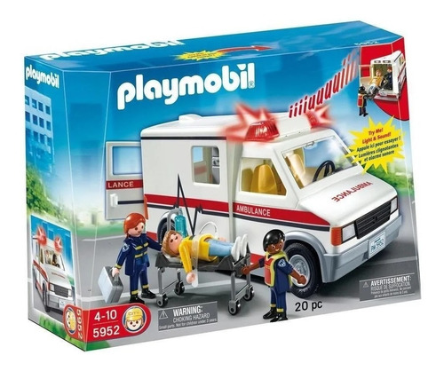 Playmobil 5952 Ambulancia De La Ciudad Bunny Toys