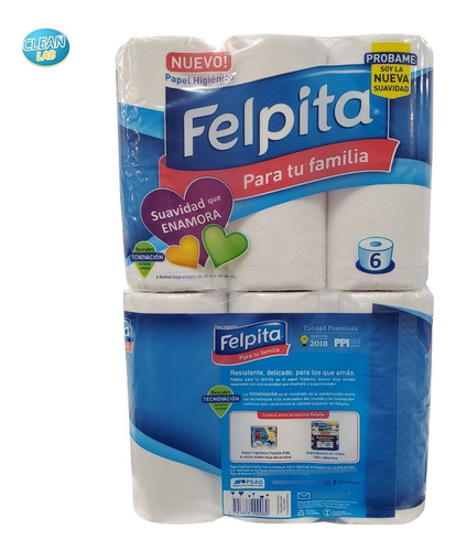 Papel Higienico Felpita Familia Blanco 6x30 Mts X 10 Packs