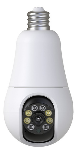 Foco Camara 360 Wifi Security Espia Ip Vision Nocturna Hd Color Blanco