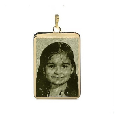 Pingente Personalizado De Ouro 18k Com Foto Gravada