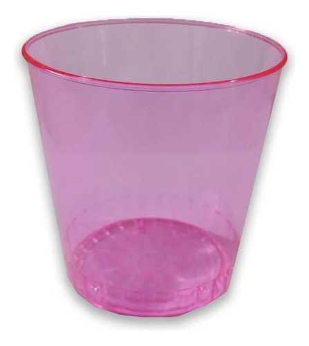 Vaso Acrilico Plastico Conico Translucido Transparente X50