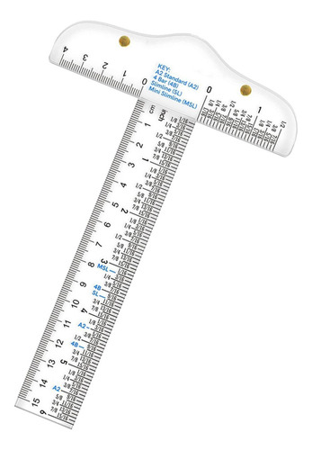 Biem En T De Acrílico Transparente, Regla En T, Regla De