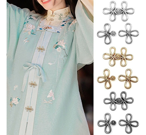 Lenço De Fivela Cheongsam Buckle Connection Com Botões De Me