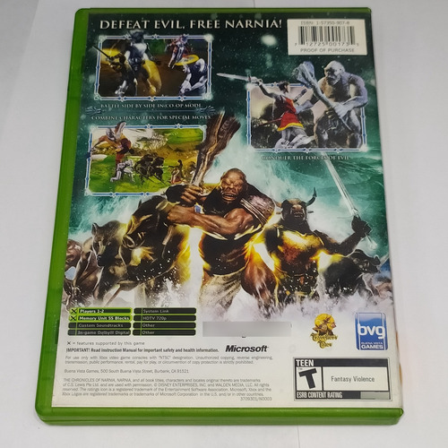 Narnia Xbox - Longaniza Games (Usado)