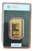 Comprar Lingote De Oro 10 Gramos De 24 Kilates 999.9 Usb Suiza