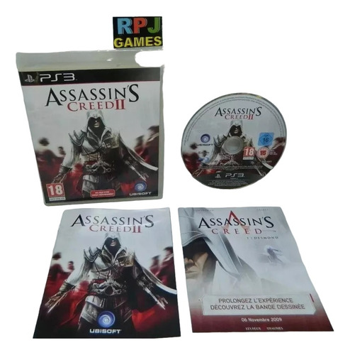 Assassins Creed 2 Fisico Midia Completa Ps3 * Loja Fisica Rj