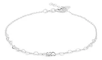 Comprar Tobillera De Plata Esterlina Vanbelle Con Múltiples Corazone