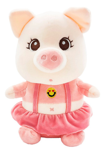 Peluche Cerdita Rosada Animales Granja Smiley Camisa