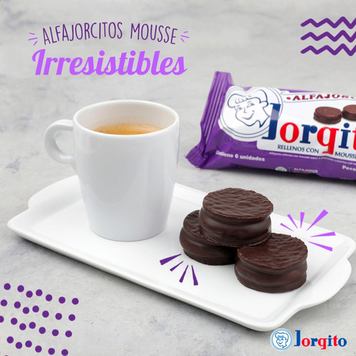 Mini Alfajor Jorgito Mousse Dulce De Leche X6 Unidades