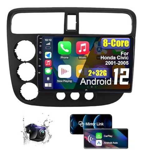 Radio Estéreo Para Coche Android Para Honda Civic Con Auto I