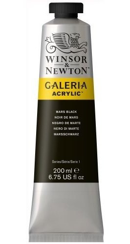 Acrilico Galeria Winsor & Newton Negro De Marte 200ml