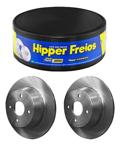 Par Disco De Freio Sólido S/ Cubo Renault Clio Logan 1.0