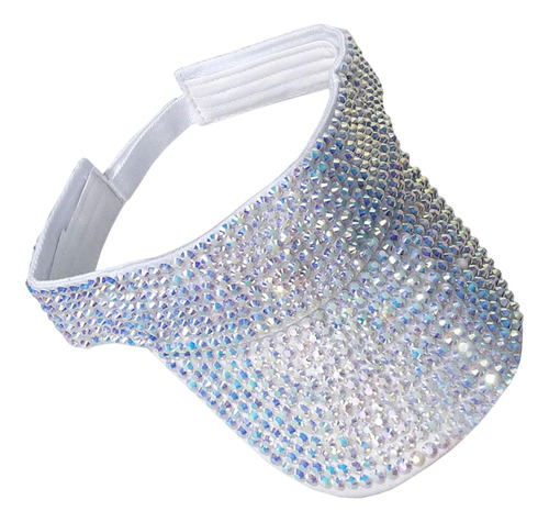 Bling Rhinestone Visera Sombrero Para El Sol Brillo