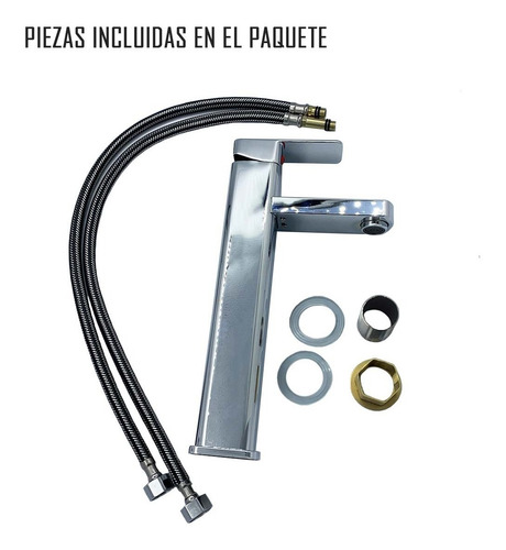 Llave Grifería Lavamanos Simple Baño Plateado Caliente Frio