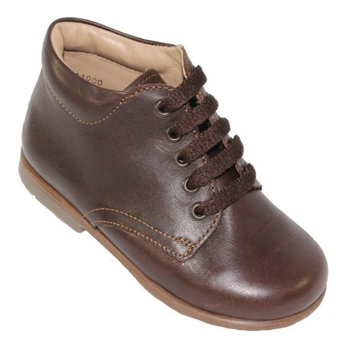 Zapato Escolar Bota Coqueta Cafe Tabaco Niño Piel 184000x