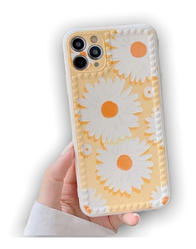 Funda Para iPhone 12 Pro Flores Blancas Aesthetic