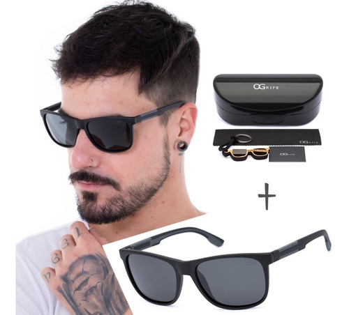 Oculos Ogrife Solar Masculino Og 1280-c Polarizado Original