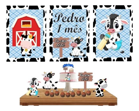 Kit Só Um Bolinho Eu Amo Meu Tetê Menino Festa Casa P/ Monta