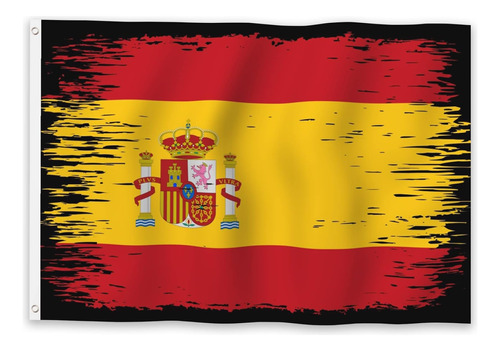 Yongfoto Bandera De España 6x10ft 100% Poliéster Colores Vib