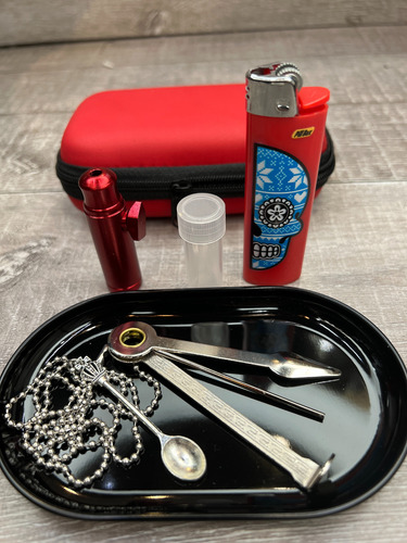 Kit Estuche Accesorio Arturito Bandej Cuchara Tzimtzumtienda Rojo