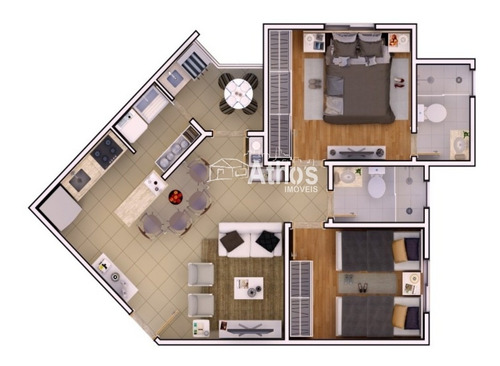 Imagem 10 de 10 de Apartamento Novo De 3 Dormitórios Suíte Com 66² Em Indaiatuba-sp - Ap01628 - Ap01628 - 68944351