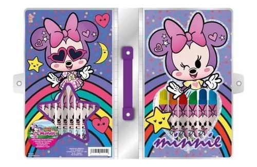 Set De Arte Escolar Regalo Minnie Mouse Licencia Original! 