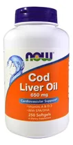 Comprar Óleo De Fígado De Bacalhau 650 Mg 250 Cápsulas Cod Liver Oil