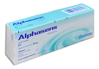 Lidocaína Ungüento 5% Alphasens Caja Con Tubo Con 35 G