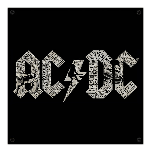 #351 - Cuadro Vintage 30 X 30 - Ac/dc Rock Musica No Chapa