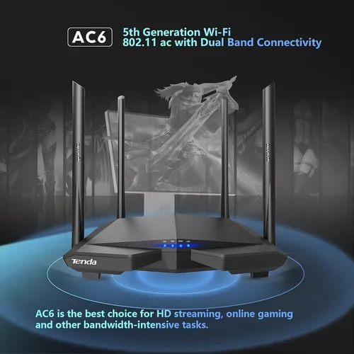 Tenda Ac1200 Smart Wifi Router, Cable De Doble Banda De A...