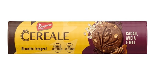 Imagem 1 de 1 de Biscoito Cereale Cacau Aveia E Mel Bauducco 170g