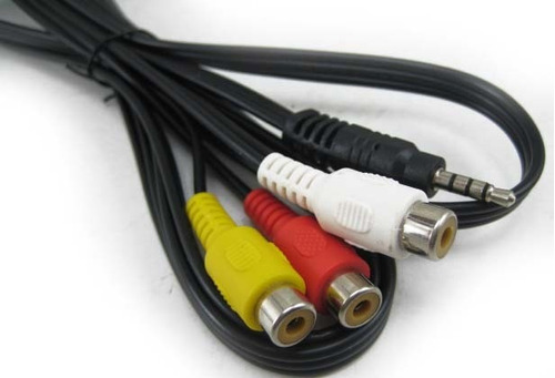 Cable Audio Video  Miniplug 3.5mm A 3 Rca Hembra