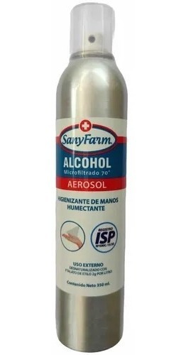 Alcohol Microfiltrado Aerosol Sanyfarm 350 Ml